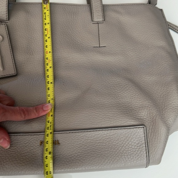 Fossil tote leather bag dove gray - Picture 11 of 15